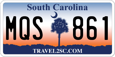 SC license plate MQS861