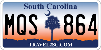 SC license plate MQS864