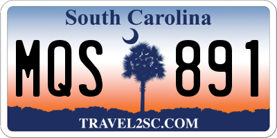 SC license plate MQS891