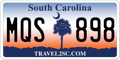 SC license plate MQS898