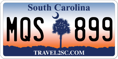 SC license plate MQS899