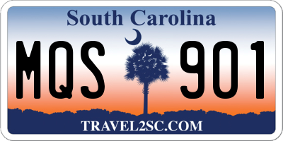 SC license plate MQS901