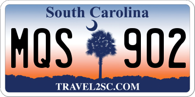 SC license plate MQS902