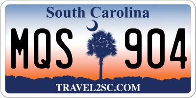 SC license plate MQS904
