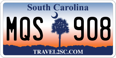 SC license plate MQS908
