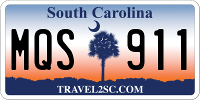 SC license plate MQS911