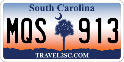 SC license plate MQS913