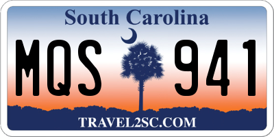 SC license plate MQS941