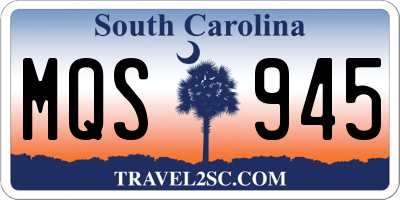 SC license plate MQS945