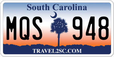SC license plate MQS948