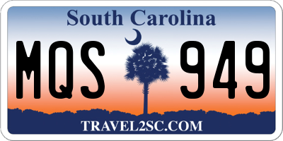 SC license plate MQS949