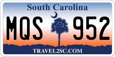SC license plate MQS952