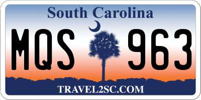 SC license plate MQS963