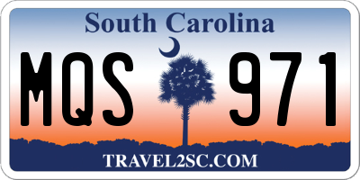 SC license plate MQS971