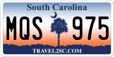 SC license plate MQS975