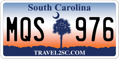 SC license plate MQS976