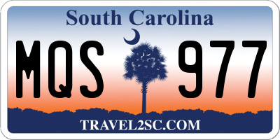 SC license plate MQS977