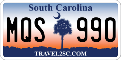 SC license plate MQS990
