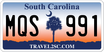 SC license plate MQS991