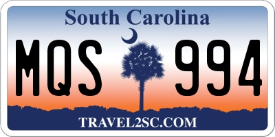 SC license plate MQS994