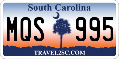 SC license plate MQS995