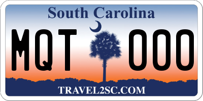 SC license plate MQT000