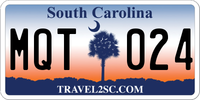 SC license plate MQT024