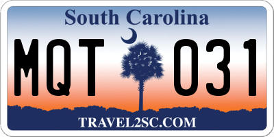 SC license plate MQT031