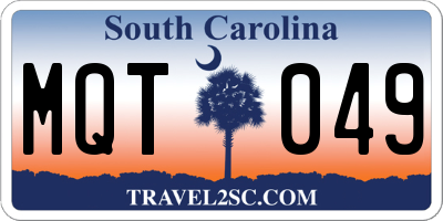 SC license plate MQT049