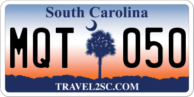 SC license plate MQT050
