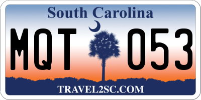 SC license plate MQT053
