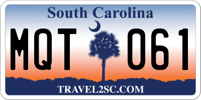 SC license plate MQT061