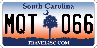 SC license plate MQT066