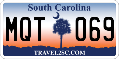 SC license plate MQT069