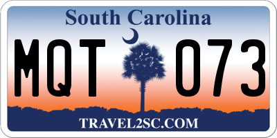 SC license plate MQT073