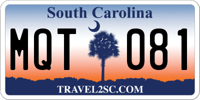 SC license plate MQT081