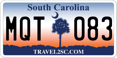 SC license plate MQT083