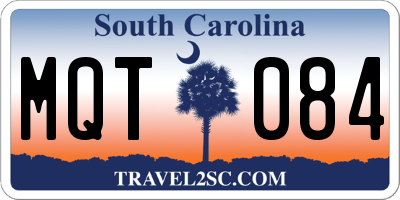 SC license plate MQT084