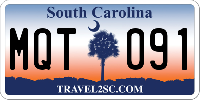 SC license plate MQT091