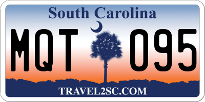 SC license plate MQT095