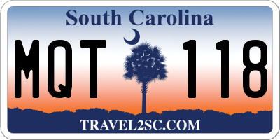 SC license plate MQT118