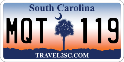 SC license plate MQT119