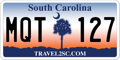 SC license plate MQT127