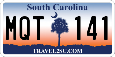 SC license plate MQT141
