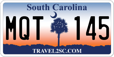 SC license plate MQT145