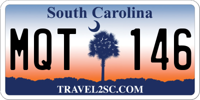 SC license plate MQT146
