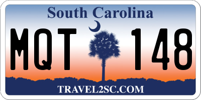 SC license plate MQT148