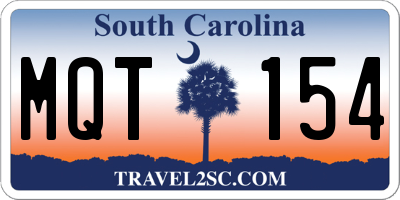 SC license plate MQT154