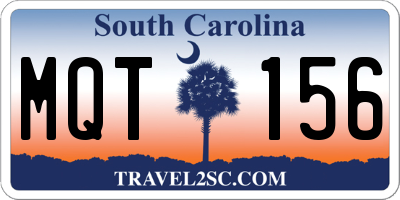 SC license plate MQT156