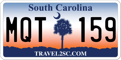 SC license plate MQT159